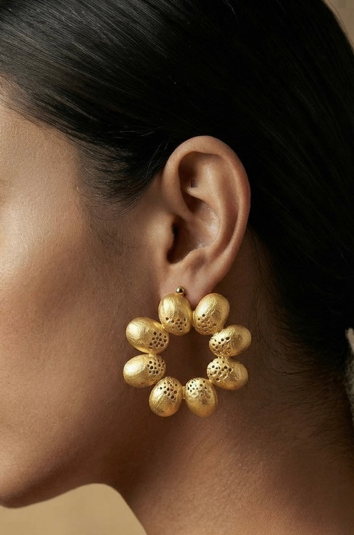 Pebble Hoop Earrings
