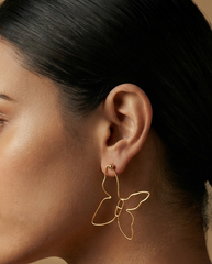 Golden Butterfly Earrings